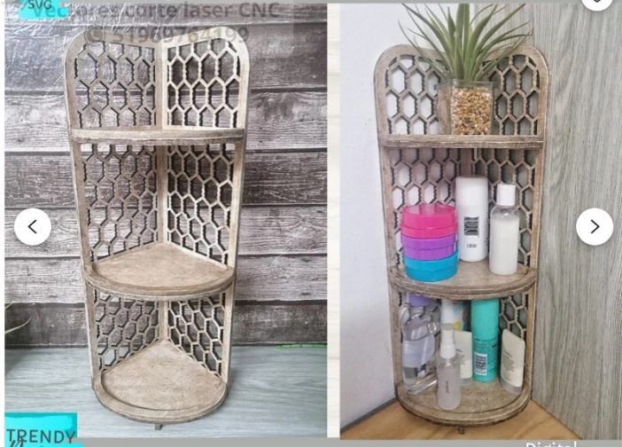 Estante esquinero para baño cocina