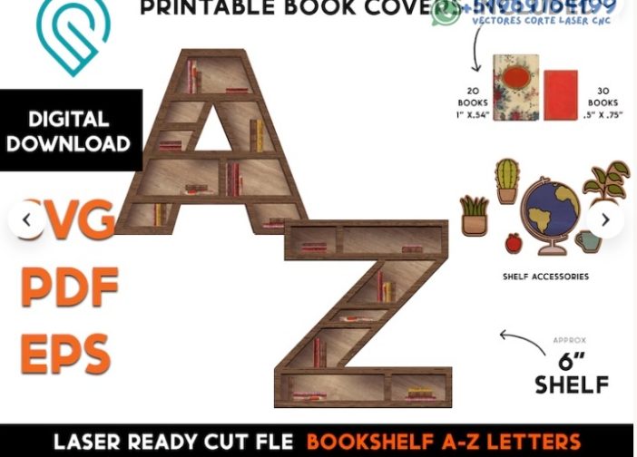 Estanteria con letras iniciales svg para muñecas Para mas Vectores Whatsapp 51969764199