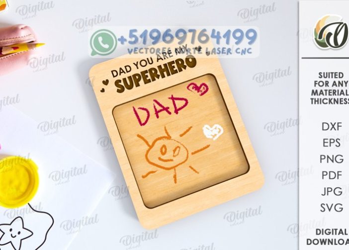Fathers day drawing plaque gift 1