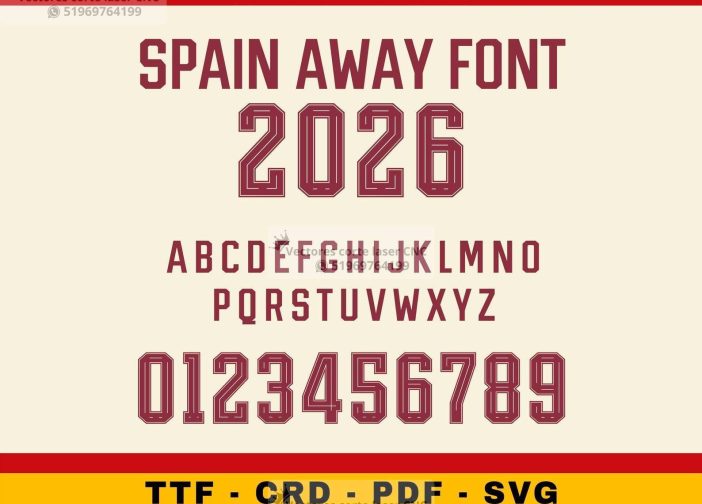 Font camiseta futbol España 2026