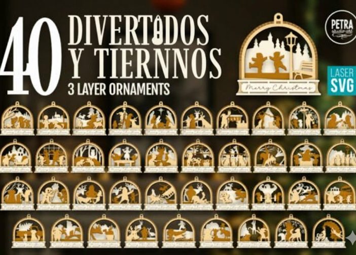 Gran Paquete de divertidos adornos navideños