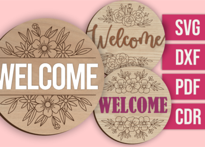 Juego de 3 carteles de bienvenida