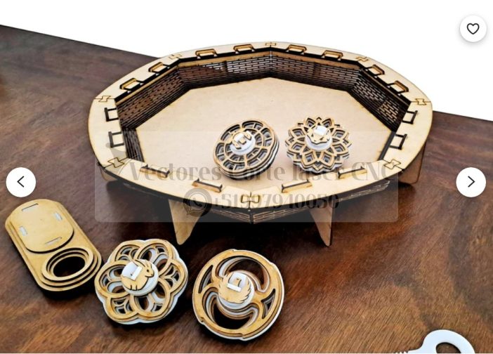 Juego de 4 trompos con estadio