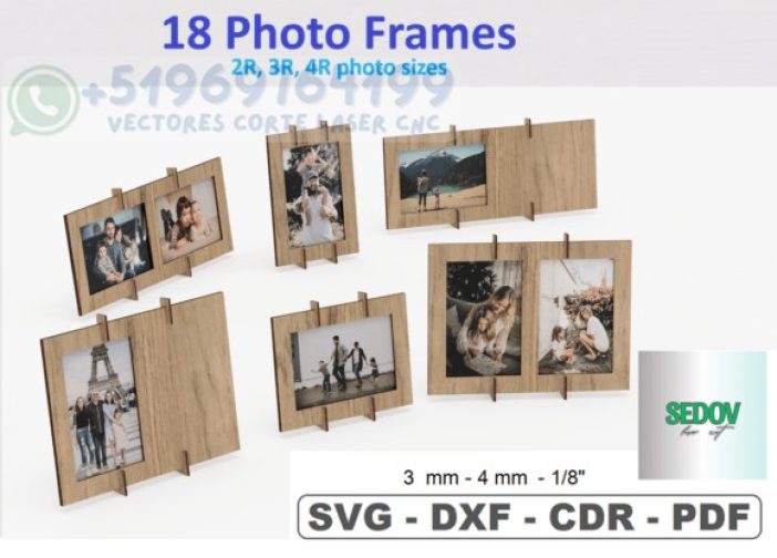 Juego de 6 marcos de fotos