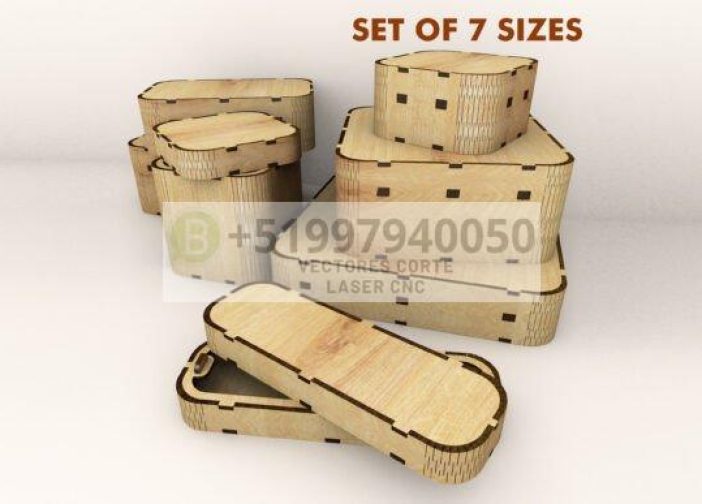 Juego de 7 cajas de almacenamiento