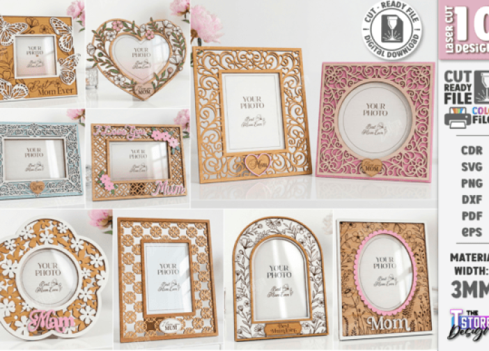 Juego de marcos de fotos para el Día de la Madre