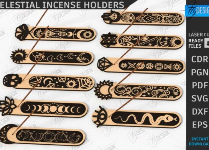 Juego de porta inciensos celestiales