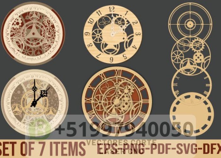 Juego de reloj de pared decorativo