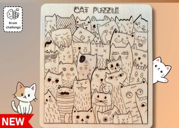 Juego de rompecabezas de gatos