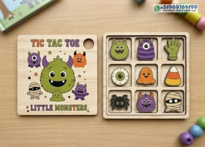 Juego de viaje Little Monsters Tic Tac Toe