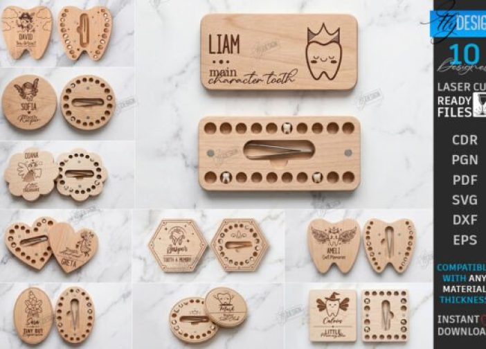 Juego organizador de cajas para dientes de bebé