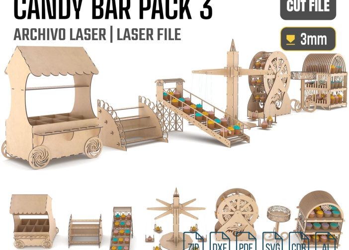 Kit candy bar furniture pack 3 Para mas Vectores Whatsapp 51969764199