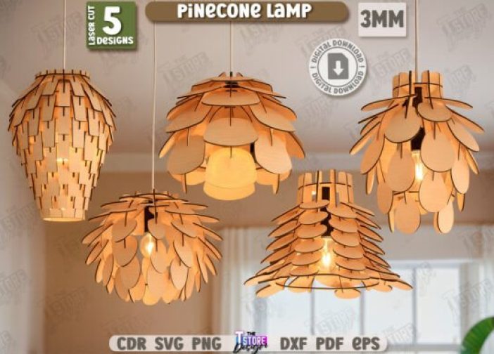 Lámpara colgante estilo piña