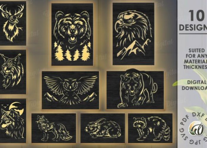 Lámpara cuadro de vida silvestre