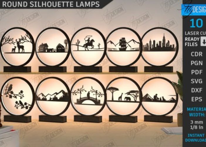 Lámpara de silueta redonda