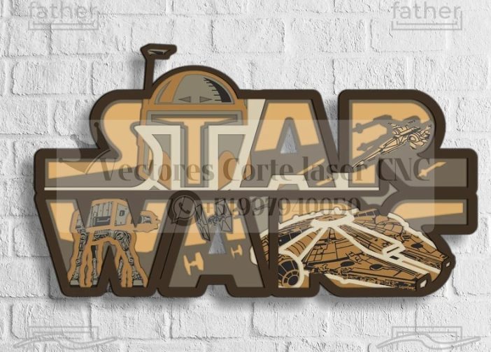 Letrero Star Wars en capa