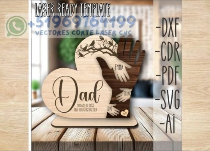 Letrero de mano de regalo para papá personalizado