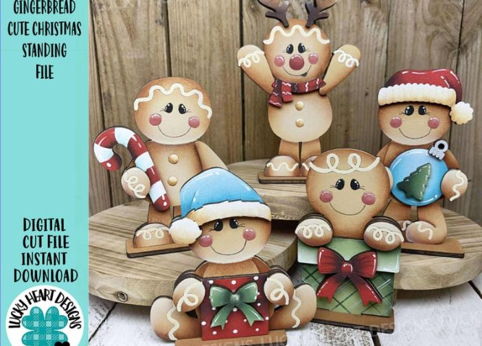 Letrero navideño de jengibre con reno