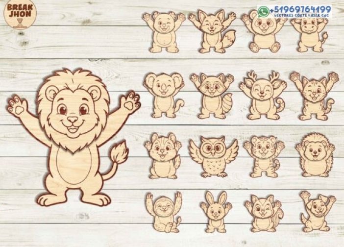 Lindo paquete SVG de imán animal