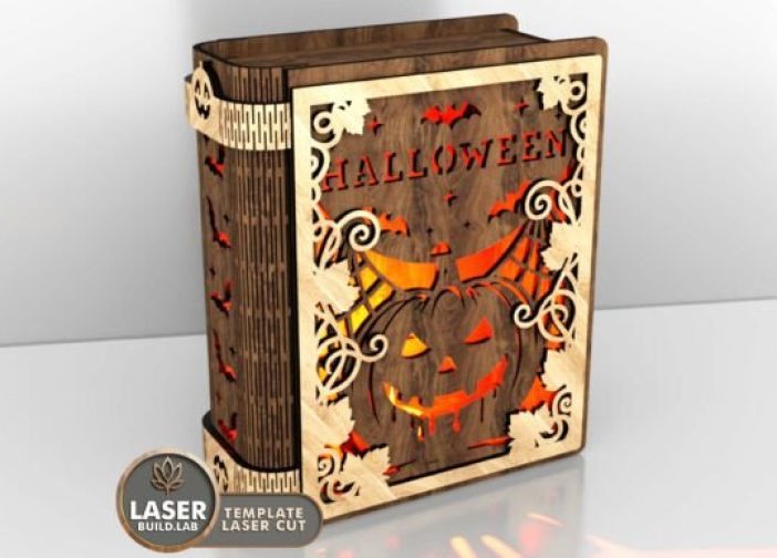 Linterna de libro de Halloween luz de noche