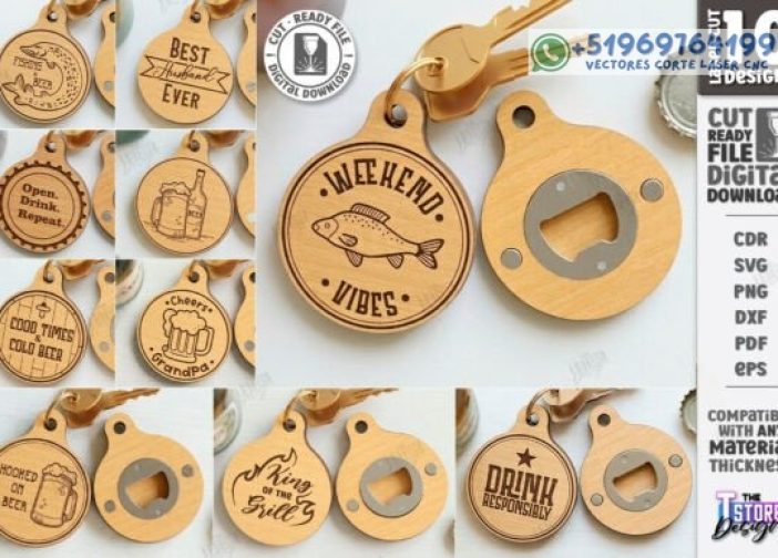 Llavero abridor de botellas de cerveza Para mas Vectores Whatsapp 51969764199