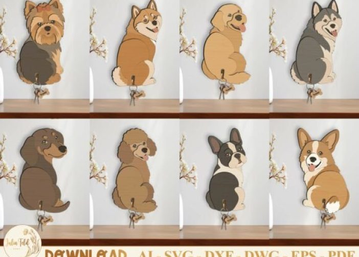 Llavero con forma de razas de perros