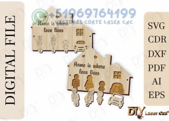 Llavero con frase divertida, 4 llaves