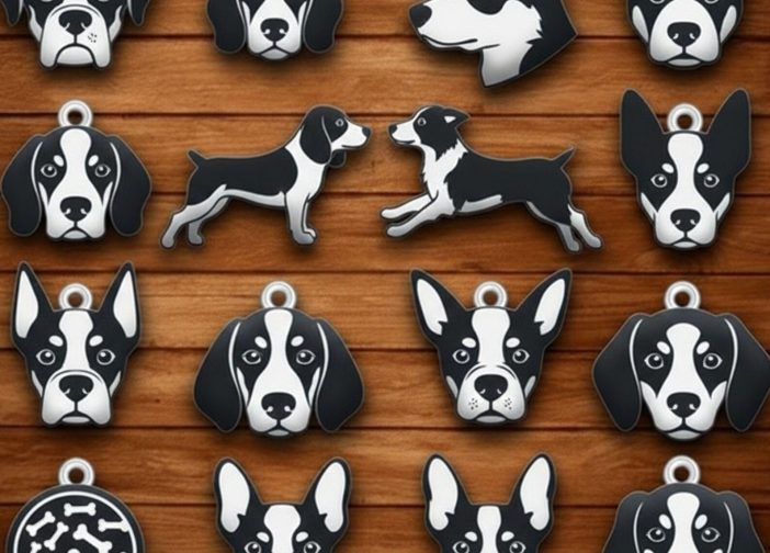 Llavero flexible para imprimir en 3D con forma de perro