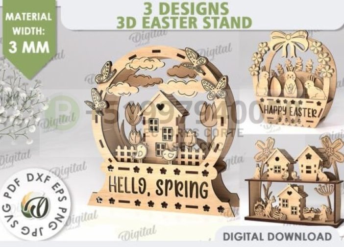 Lote de decoración de Pascua en 3D