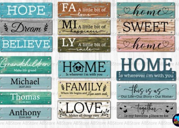 Lote de decoración de pared cortada con láser