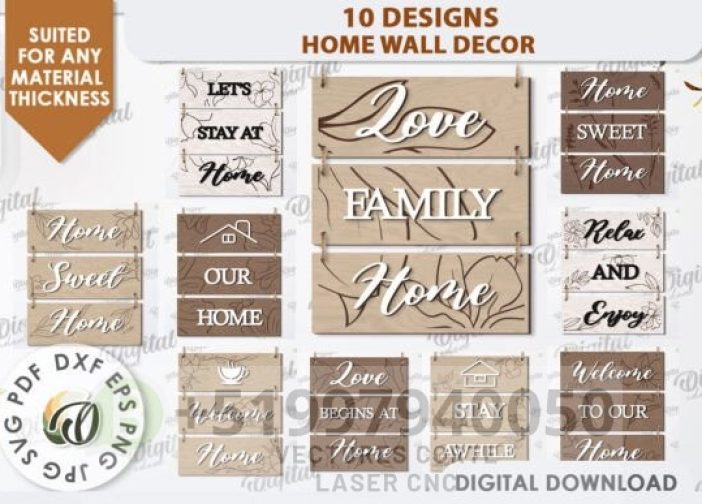 Lote de decoración de pared para el hogar