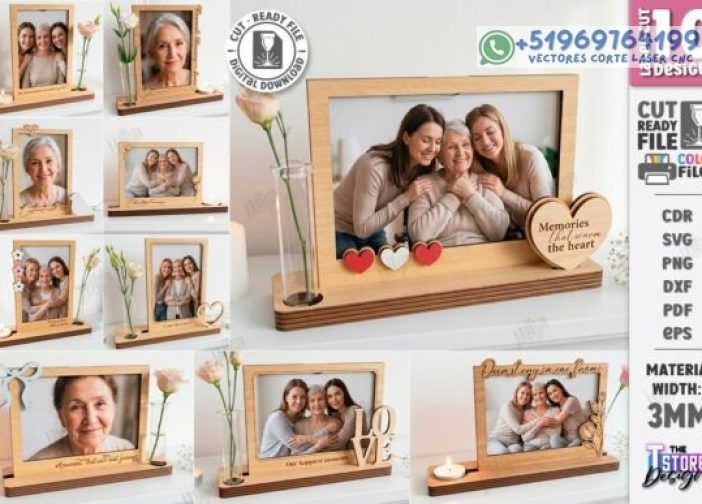 Lote de marcos de fotos y portavelas Para mas Vectores Whatsapp 51969764199