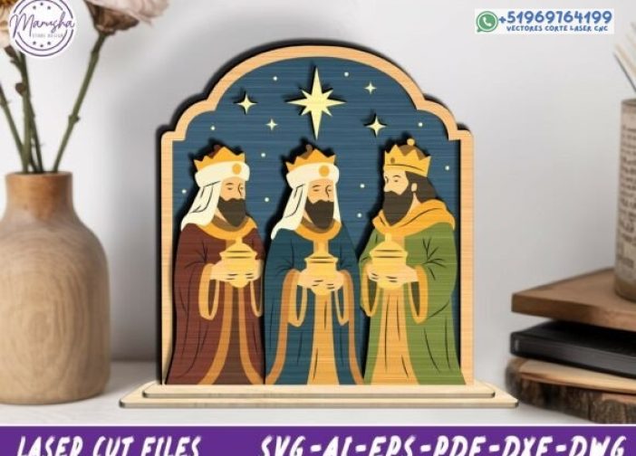 Magi Nativity Corte Láser File
