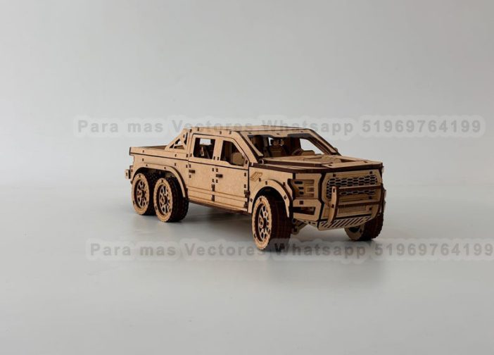 Maqueta de camioneta con amortiguador