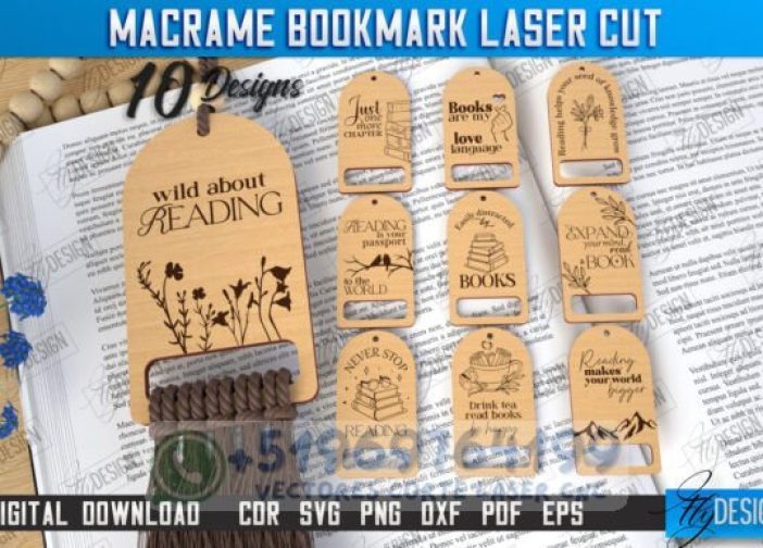 Marcapáginas de macramé boomark