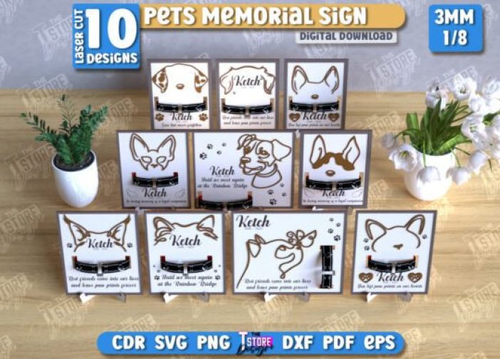 Marco conmemorativo soporte collar mascotas