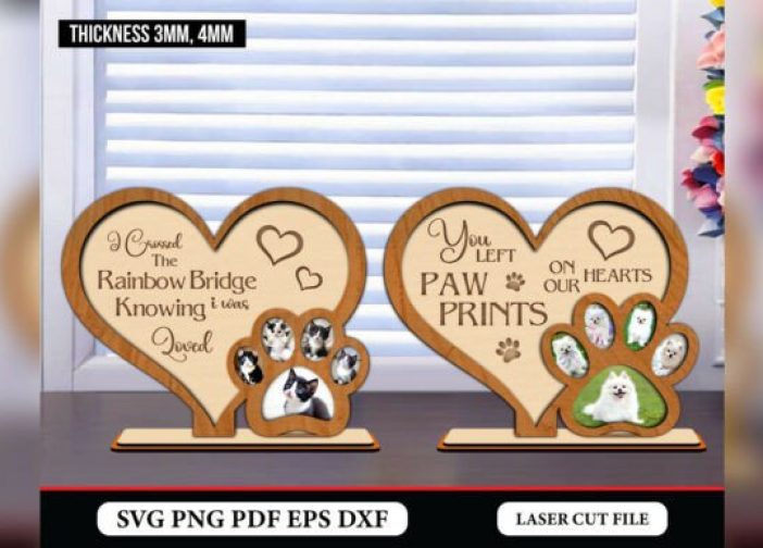 Marco de fotos conmemorativo para mascotas SVG