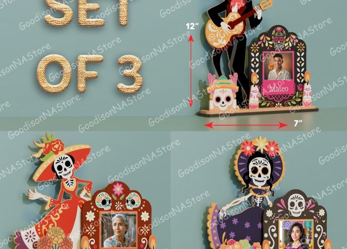 Marco de fotos del dia de muertos mesa de Halloween Para mas Vectores Whatsapp 51969764199