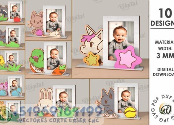 Marco de fotos infantil 3D