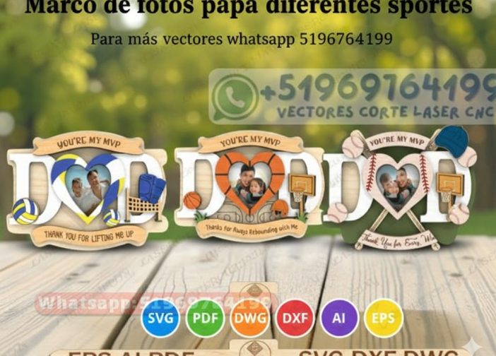 Marco de fotos papa diferentes deportes