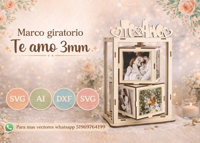 Marco giratorio Te amo 3mm