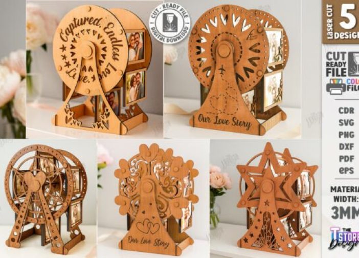 Marcos de fotos de Ferris ruleta giratoria Carrusel