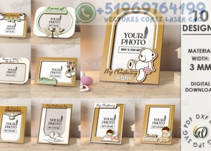 Marcos para bautizo 3D