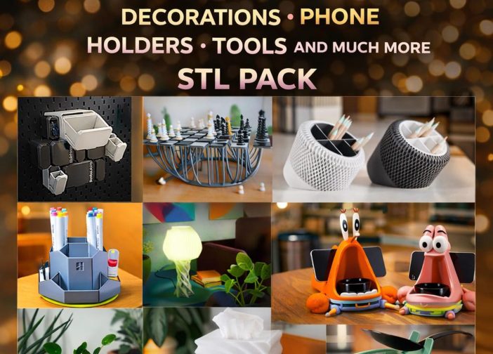 Mas de 1000 archivos stl funcionales decoración del hogar gadgets, soportes