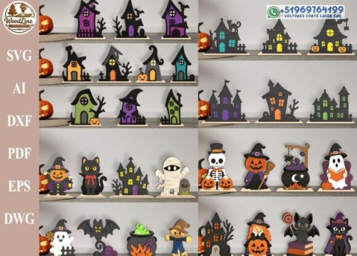 Mega Pack de Casas Embrujadas y Personajes de Halloween para Mesa