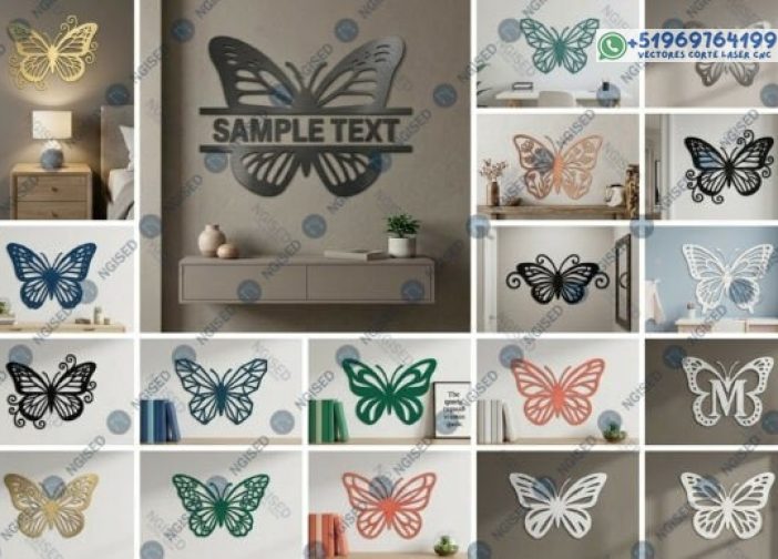 Mega paquete SVG de corte láser de mariposa