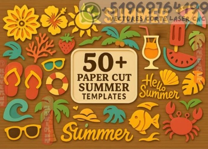 Mega paquete de más de 50 SVG de verano