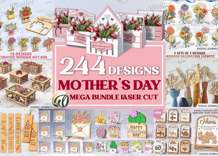 Mega paquete para el dia de la madre 244 diseños