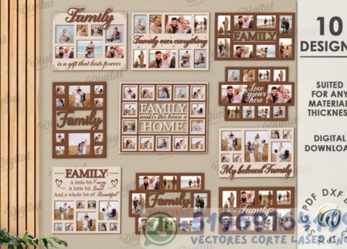 Megapack de marcos de fotos familiares 3D