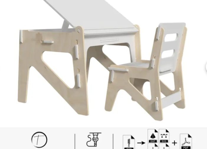 Mesa y silla Montessori